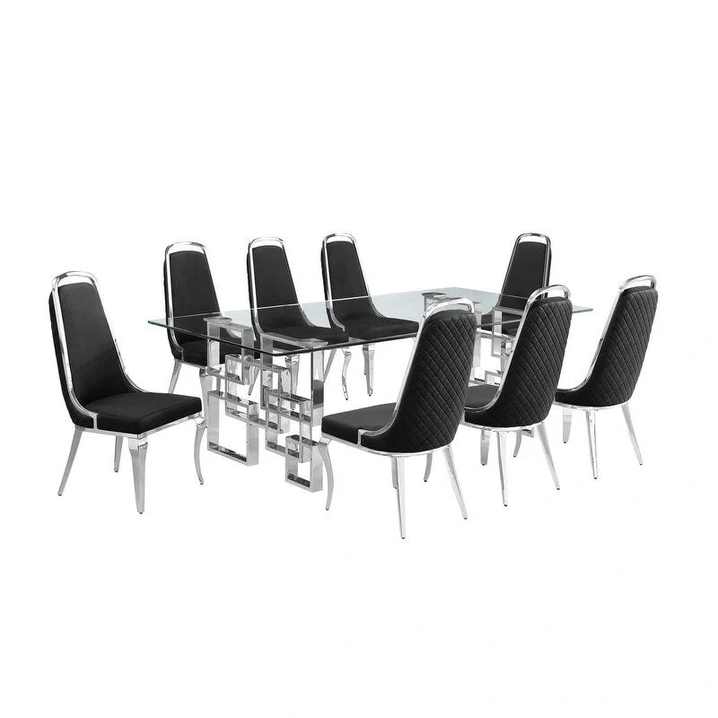 Best Quality Furniture Big Glass Table Dining Sets