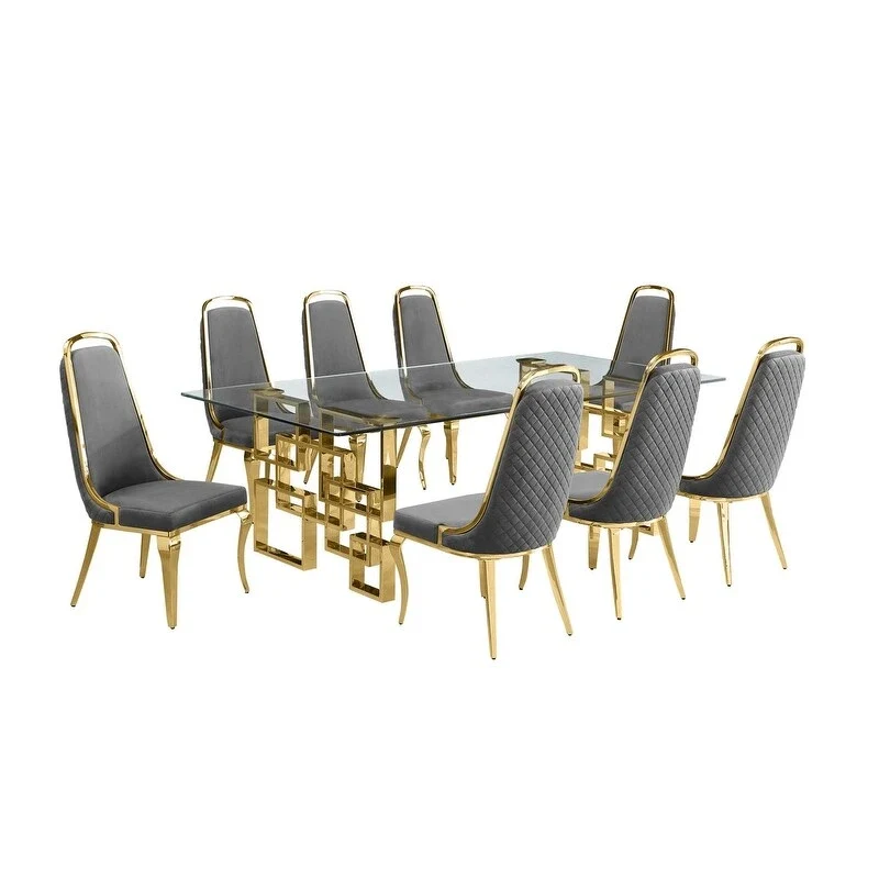 Best Quality Furniture Big Glass Table Dining Sets