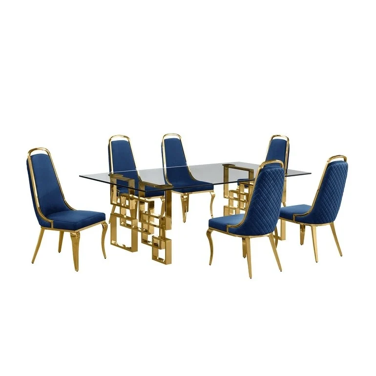 Best Quality Furniture Big Glass Table Dining Sets