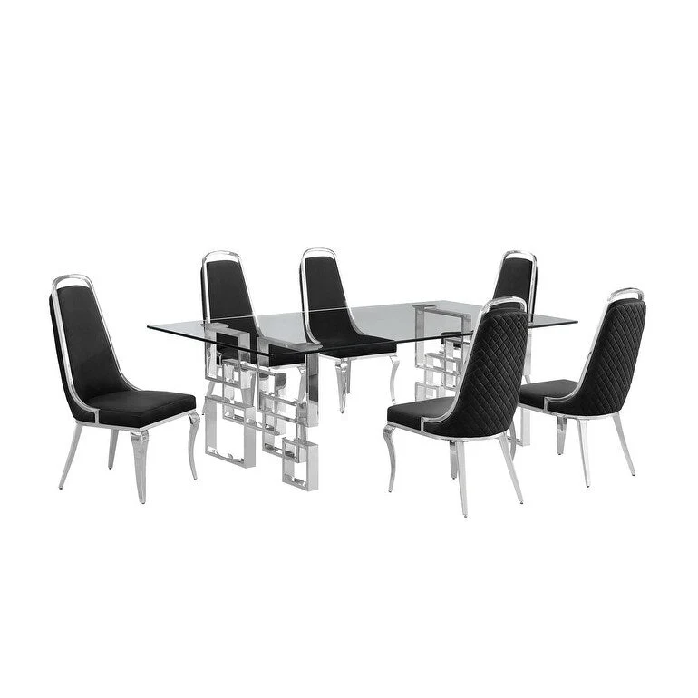 Best Quality Furniture Big Glass Table Dining Sets