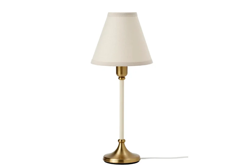 FLYGHÖJD lampshade, brass-beige, 54 cm