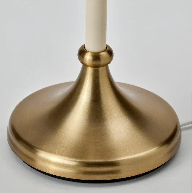 FLYGHÖJD lampshade, brass-beige, 54 cm