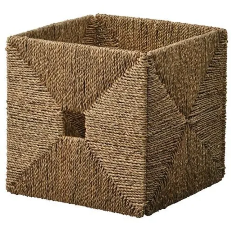 KNIPSA basket , seagrass, 32x33x32 cm