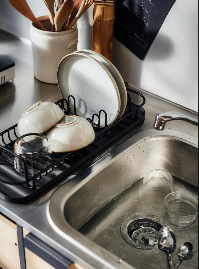 LILLHAVET Multifunctional dish rack, anthracite