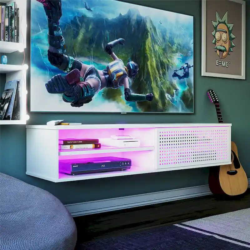 Ntense Glitch Floating TV Stand for TVs up to 60