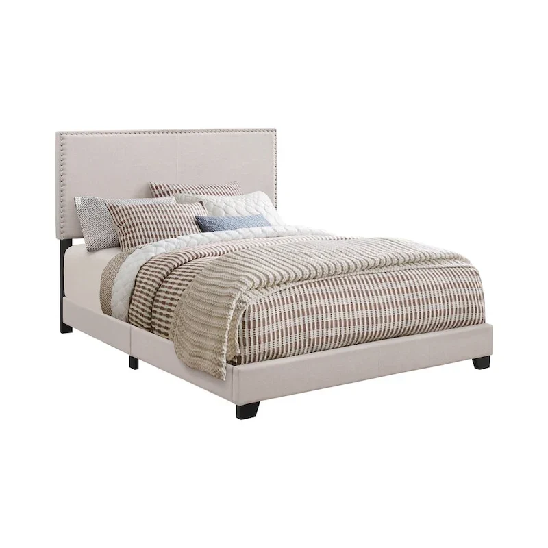 Guyancourt Upholstered Bed with Nailhead Trim