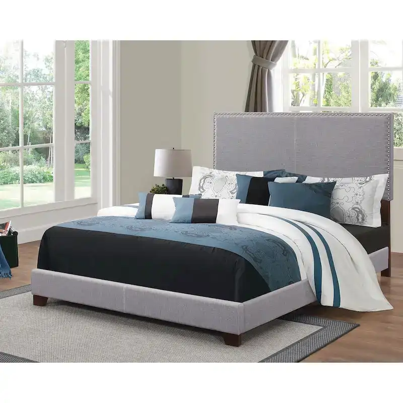 Guyancourt Upholstered Bed with Nailhead Trim