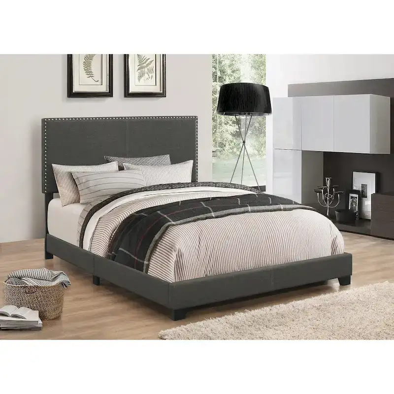 Guyancourt Upholstered Bed with Nailhead Trim