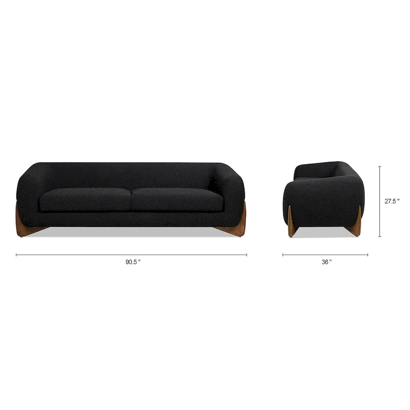 Alpine 90.5 Sherpa Upholstered Sofa