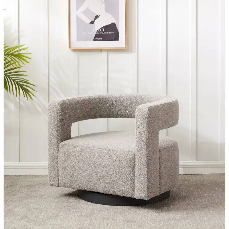 SAFAVIEH Couture Cela Swivel Chair (Fully Assembled) - 31.1 W x 28.4 L x 26.8 H - 31Wx28Dx27H