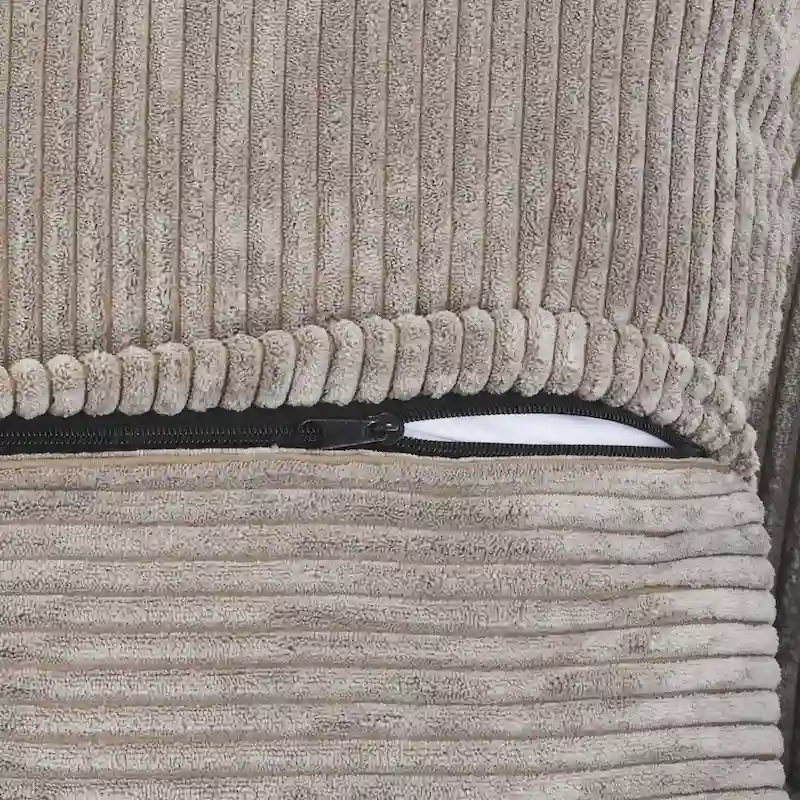 102 Oversized Corduroy Modular Sofa Reversible Couch with Ottoman