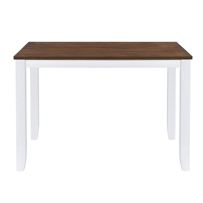 5 Piece Wood Table and Chair Set, Kitchen Dining Table Set for 4 with Rectangle Table and 4 X-Back Upholstered Chairs