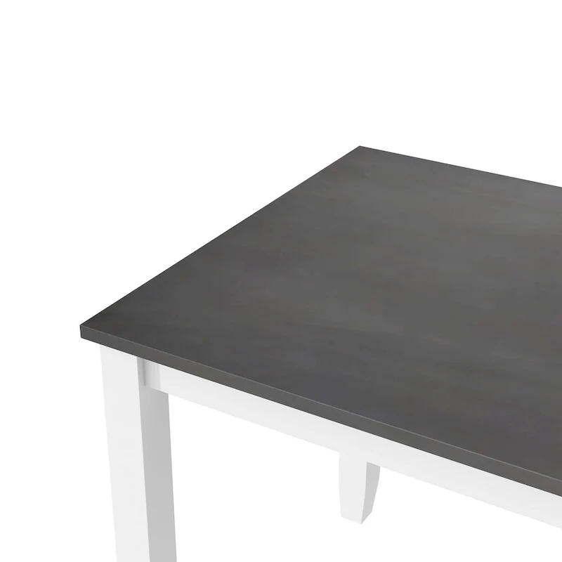 5 Piece Wood Table and Chair Set, Kitchen Dining Table Set for 4 with Rectangle Table and 4 X-Back Upholstered Chairs