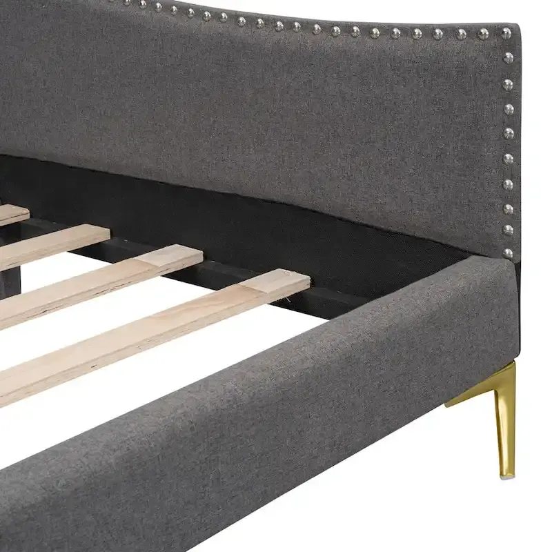Twin Size Upholstered Daybed with Headboard and Armrest
