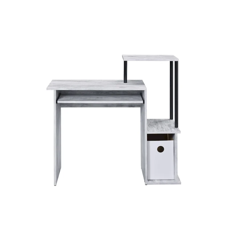 37 Antiqued White Computer Desk
