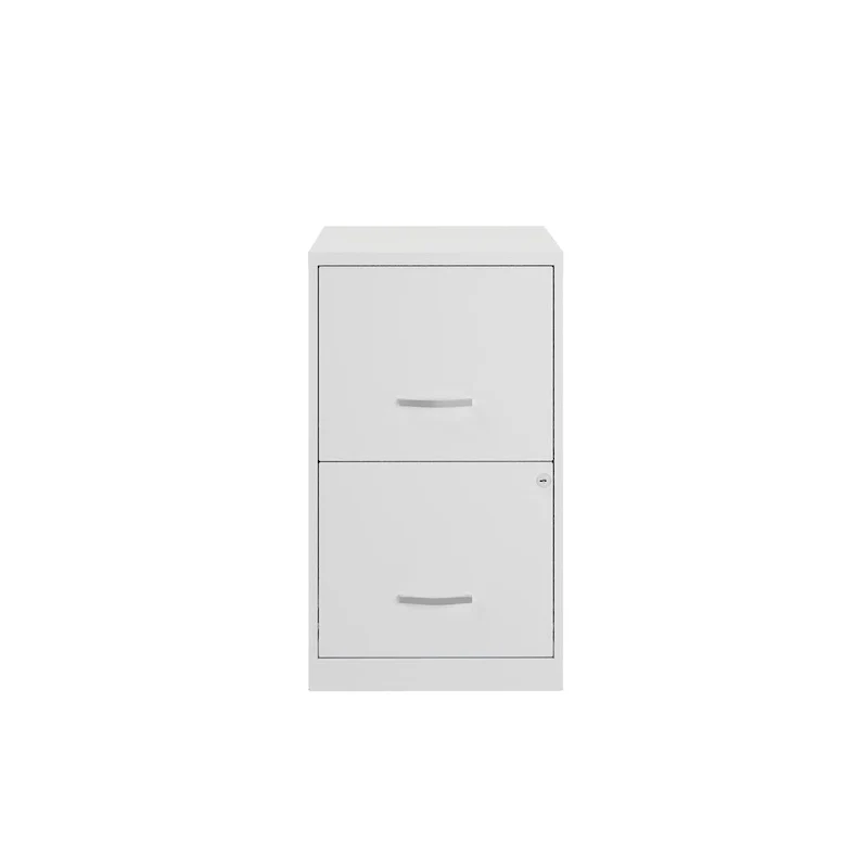 Space Solutions 18in. 2 Drawer Metal File Cabinet, Teal