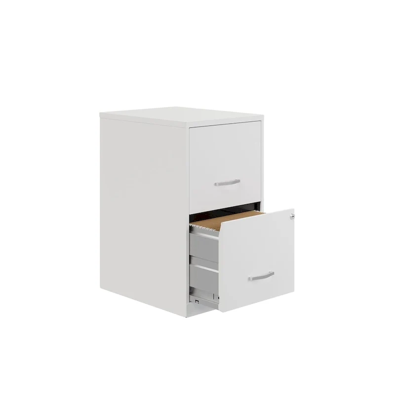 Space Solutions 18in. 2 Drawer Metal File Cabinet, Teal