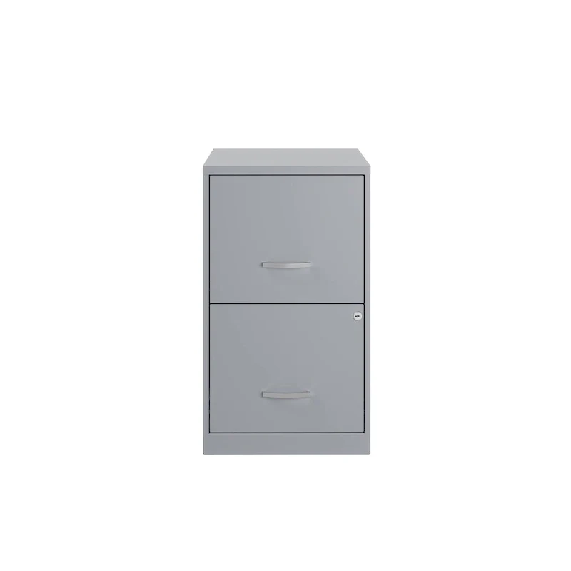Space Solutions 18in. 2 Drawer Metal File Cabinet, Teal