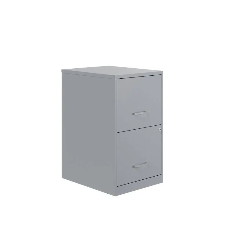 Space Solutions 18in. 2 Drawer Metal File Cabinet, Teal