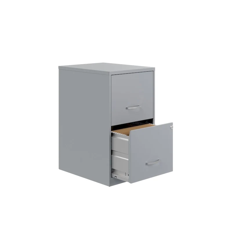 Space Solutions 18in. 2 Drawer Metal File Cabinet, Teal