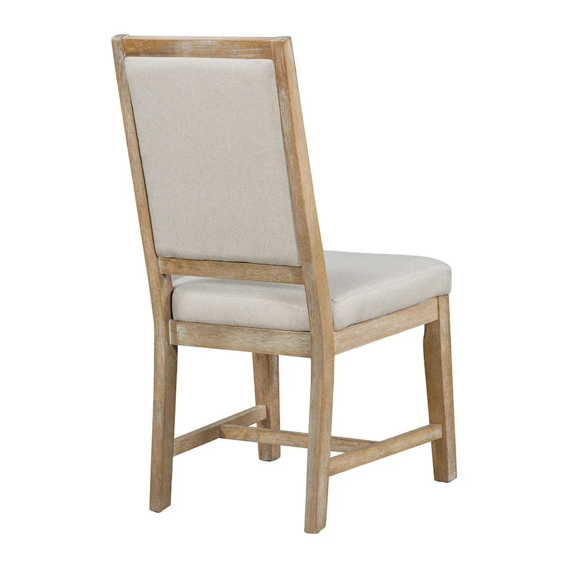 5-Piece Dining Set Extendable Round Table and 4 Upholstered Chairs Farmhouse Dining Set