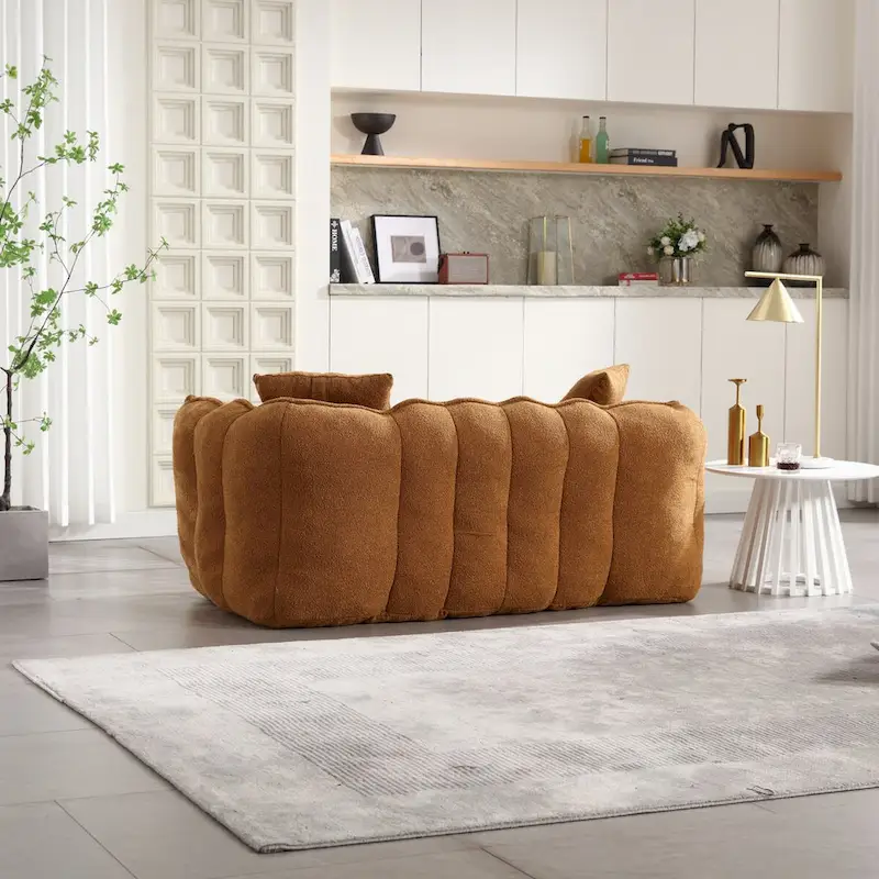 Roomfitters Soft Beanbag Chair with High Resilience Foam Core Comfortable Square Recliner Sofa for Gaming, Watching TV