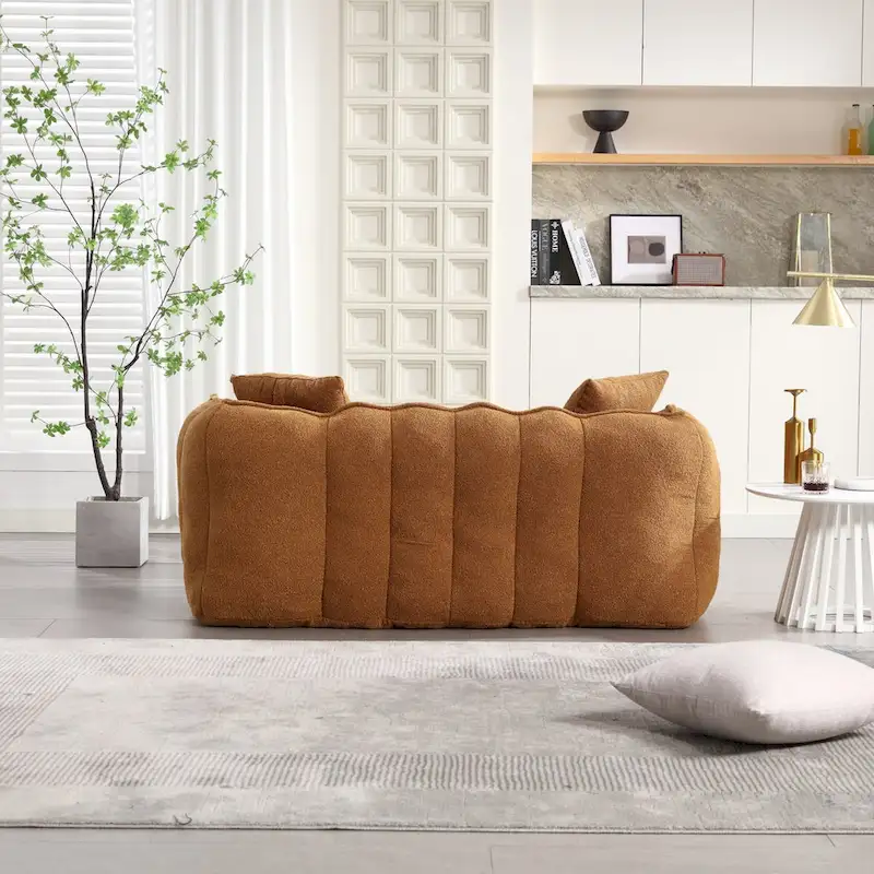 Roomfitters Soft Beanbag Chair with High Resilience Foam Core Comfortable Square Recliner Sofa for Gaming, Watching TV