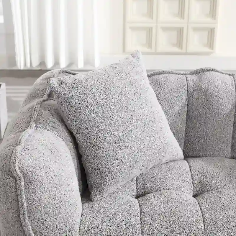 Roomfitters Soft Beanbag Chair with High Resilience Foam Core Comfortable Square Recliner Sofa for Gaming, Watching TV