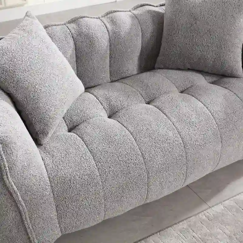 Roomfitters Soft Beanbag Chair with High Resilience Foam Core Comfortable Square Recliner Sofa for Gaming, Watching TV