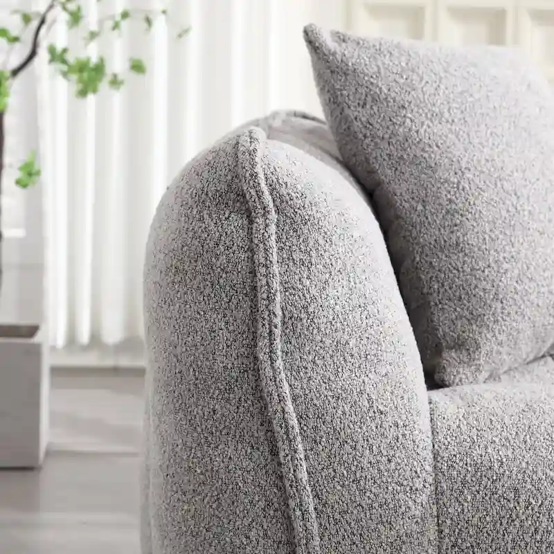 Roomfitters Soft Beanbag Chair with High Resilience Foam Core Comfortable Square Recliner Sofa for Gaming, Watching TV
