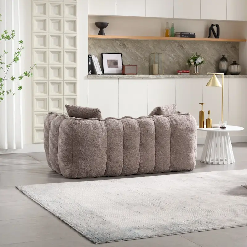 Roomfitters Soft Beanbag Chair with High Resilience Foam Core Comfortable Square Recliner Sofa for Gaming, Watching TV