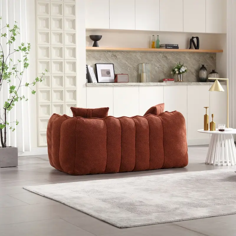 Roomfitters Soft Beanbag Chair with High Resilience Foam Core Comfortable Square Recliner Sofa for Gaming, Watching TV