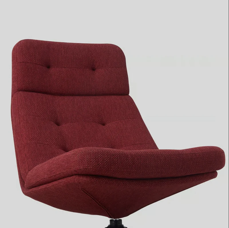 HAVBERG Swivel easy chair, Lejde red-brown