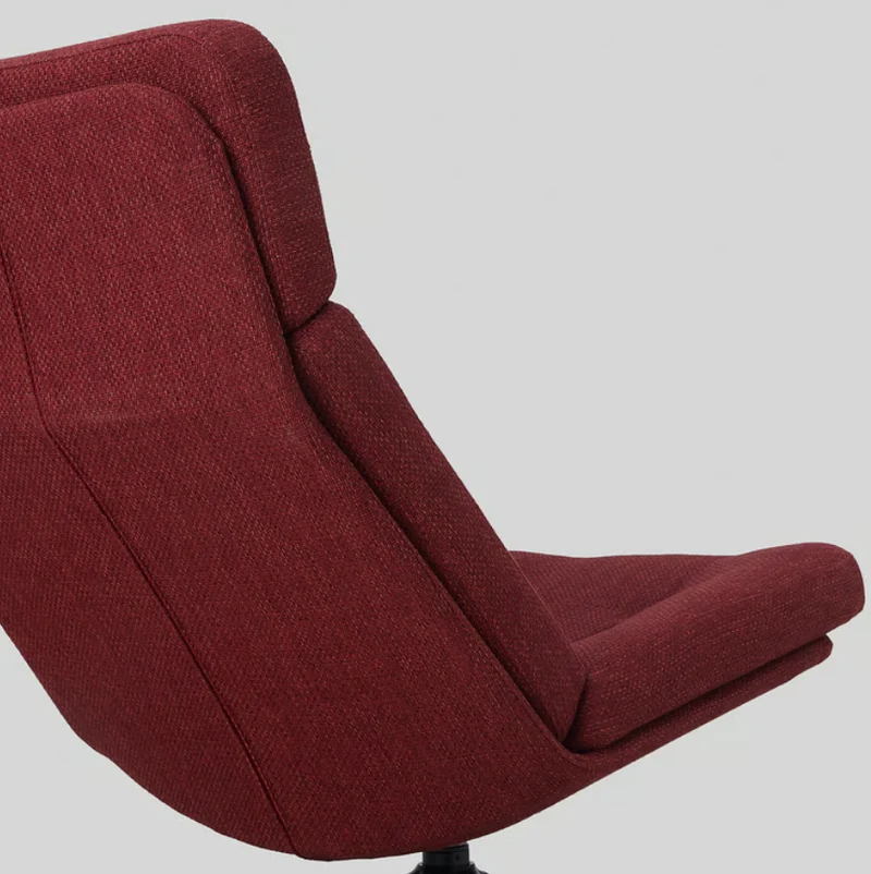 HAVBERG Swivel easy chair, Lejde red-brown
