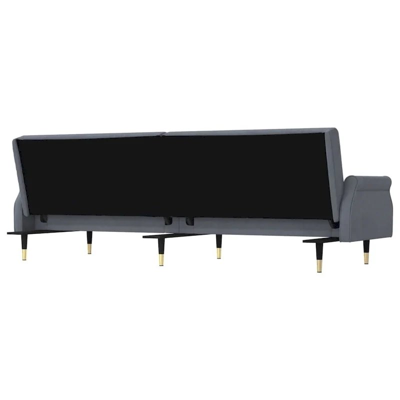 vidaXL Sofa Bed Loveseat Convertible Sofa Bed with Cushions for Studio Velvet - 85 x 35 x 27.6