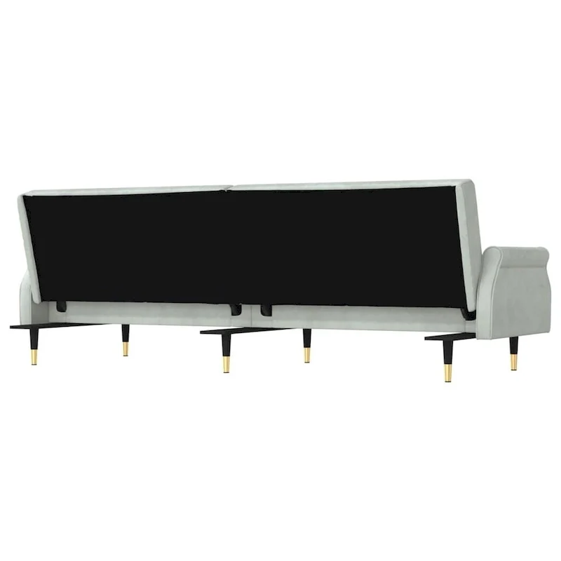 vidaXL Sofa Bed Loveseat Convertible Sofa Bed with Cushions for Studio Velvet - 85 x 35 x 27.6