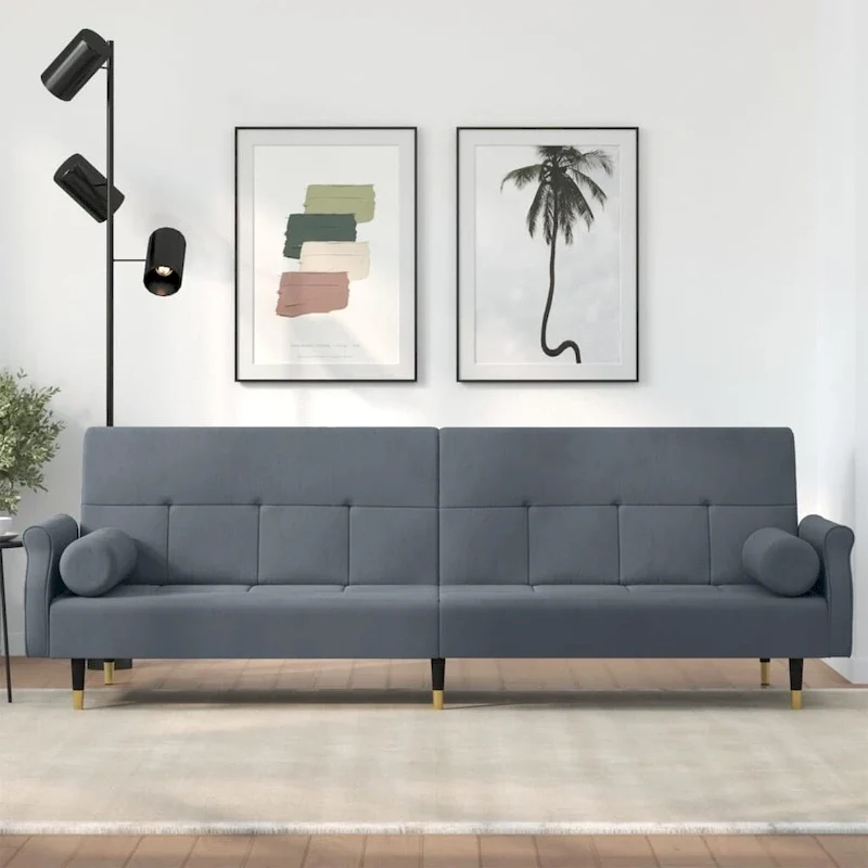 vidaXL Sofa Bed Loveseat Convertible Sofa Bed with Cushions for Studio Velvet - 85 x 35 x 27.6