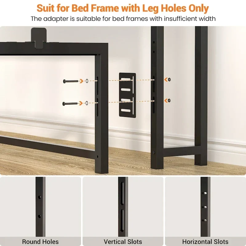 Upholstered Headboard with Hidden Drawer, Head Board with Power Outlet and LED Light