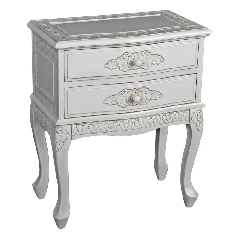 Windsor Carved 2-Drawer End Table