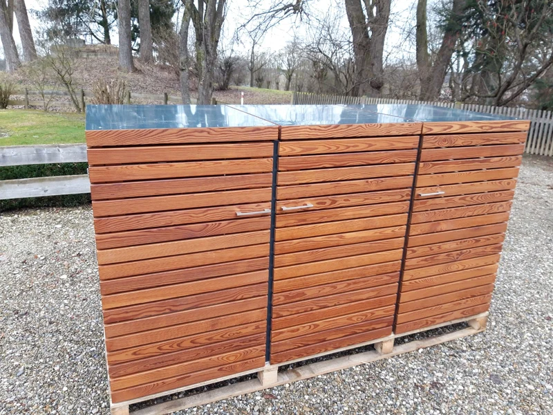 PREMIUM Edle 3er Holzbox mit Klappdach