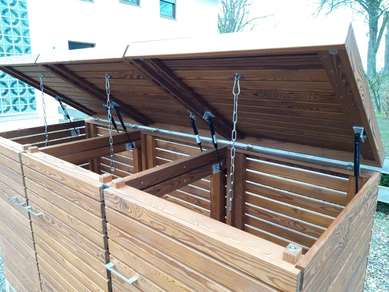 PREMIUM Edle 3er Holzbox mit Klappdach