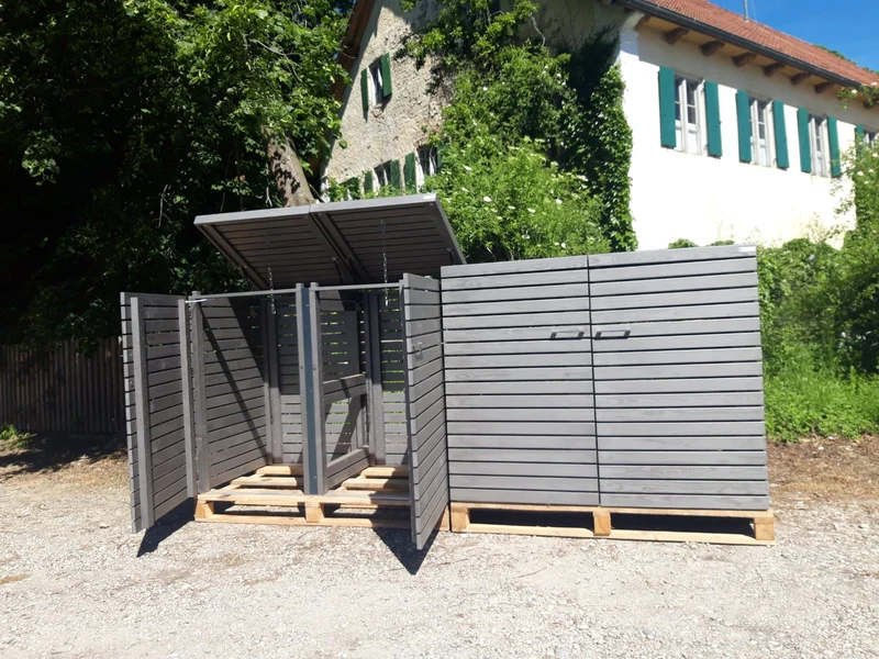 PREMIUM Edle 2er Holzbox mit Klappdach