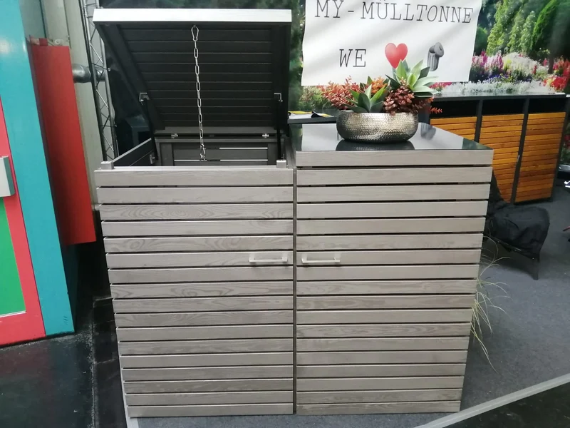 PREMIUM Edle 2er Holzbox mit Klappdach