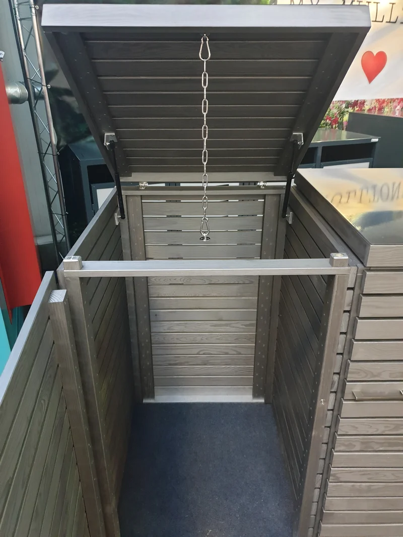 PREMIUM Edle 2er Holzbox mit Klappdach