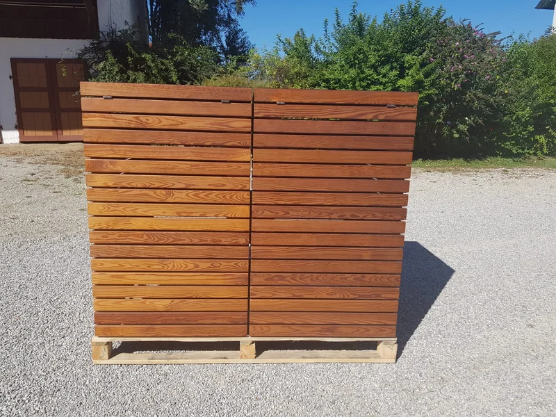 PREMIUM Edle 2er Holzbox mit Klappdach