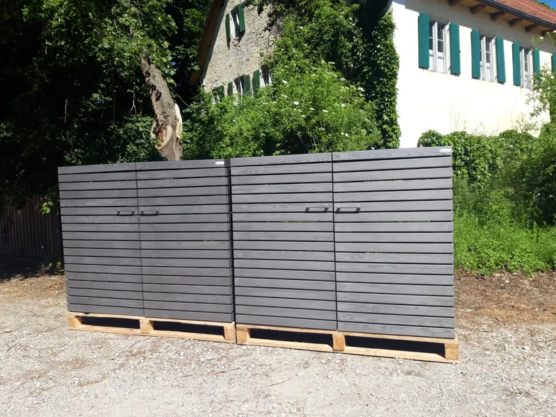PREMIUM Edle 2er Holzbox mit Klappdach
