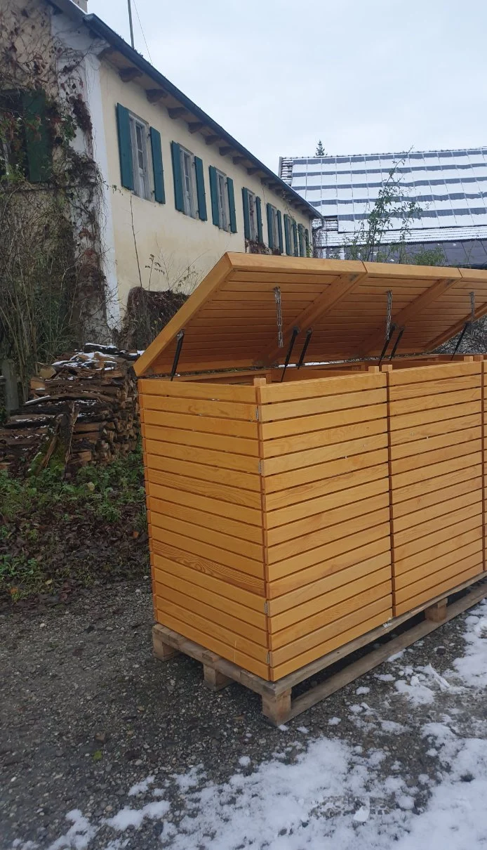 PREMIUM Edle 2er Holzbox mit Klappdach
