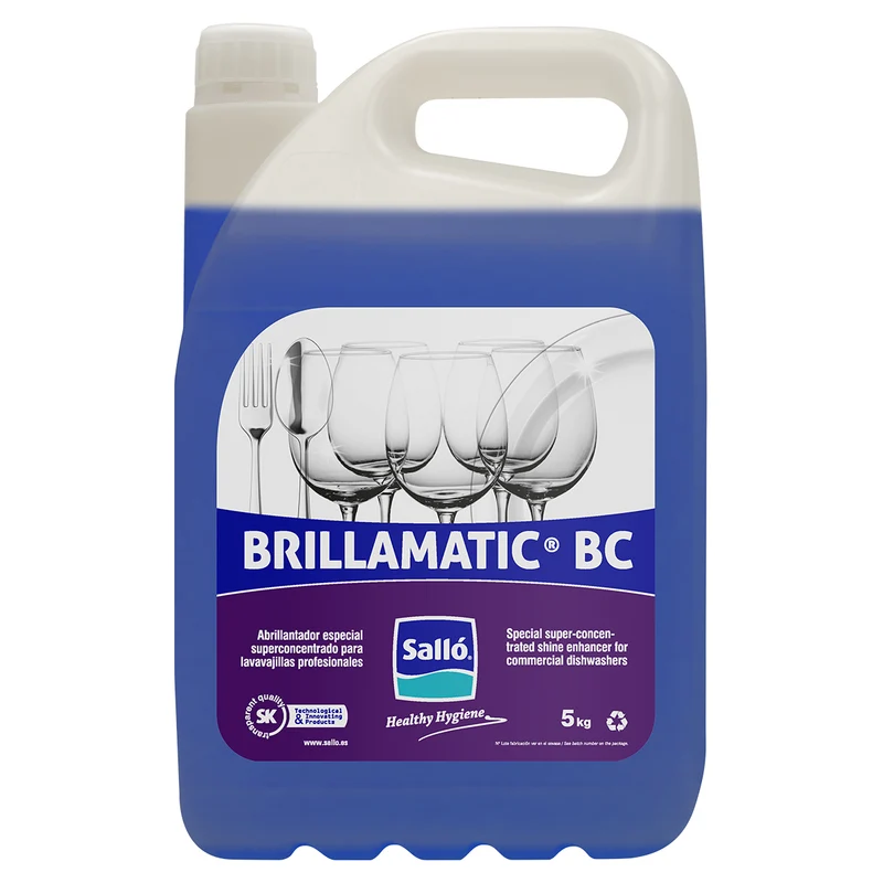 Brillamatic BC - Liquide de rinçage concentré pour utilisation avec Blocmatic - Cubibox de 5 kg (2 poches par carton)