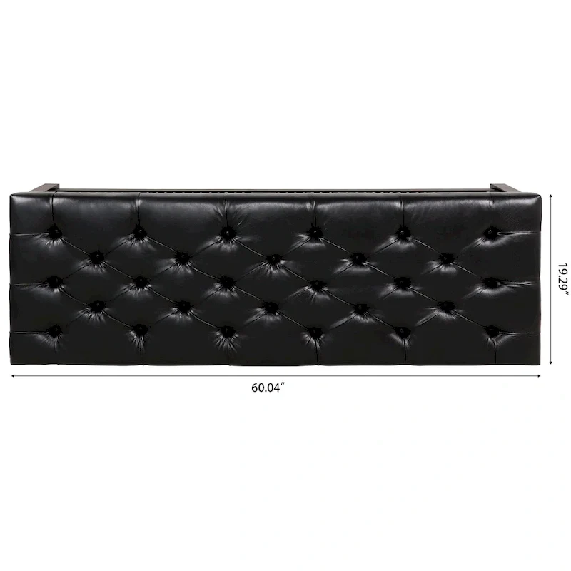 Christopher Knight Home - Florian Tufted Upholstered End of Bed Bench with Nailhead Trim and Shelf