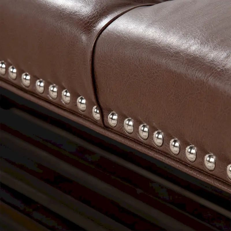 Christopher Knight Home - Florian Tufted Upholstered End of Bed Bench with Nailhead Trim and Shelf